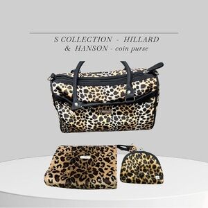 3 pieces: Purse S COLLECTION /Makeup bag HILLARD&HANSON /coin purse Animal print